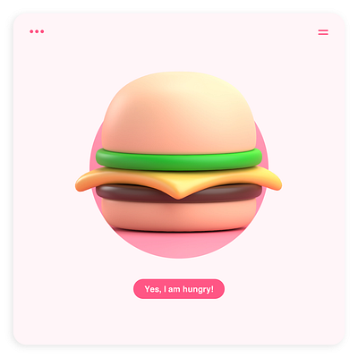 3D ILLUSTRATION BURGER 3d icon 3d ilustration app design food app food illustration icon illustration ui ux website