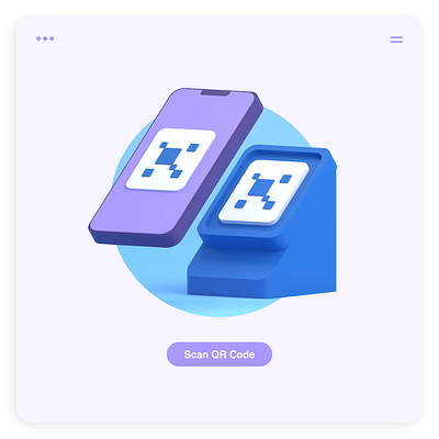 3D ILLUSTRATION QR CODE SCAN WITH SMARTPHONE 3d icon 3d ilustration app bussines design icon illustration payment ui ux web