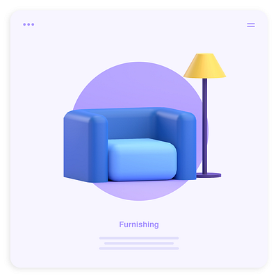 3D ILLUSTRATION ICON FURNITURE 3d icon 3d ilustration app design furniture app furniture website icon illustration ui ux website