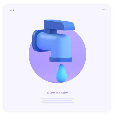 3D ILLUSTRATION ICON WATER TAP 3d icon 3d ilustration app design icon illustration ui ux web website