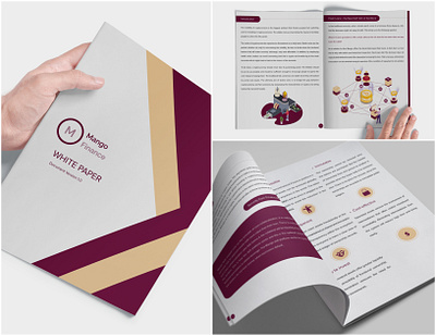 Whitepaper Design branding cryptocurrency defi design finance icon illustration illustrator indesign logo paper photoshop print vector white paper whitepaper