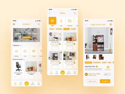 Furniture Shopping App app design design furniture online store shopping app ui user interface design