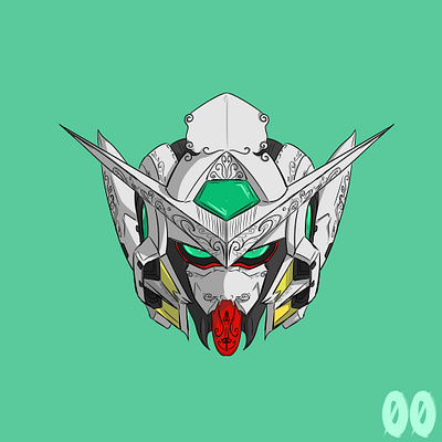 gundam (Exia) nusantara animeart cultural digital illustration gundam icon illustration mecha