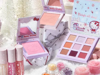 Hello Kitty and Friends X ColourPop cosmetics graphic design graphic designers makeup packaging design packaging designer