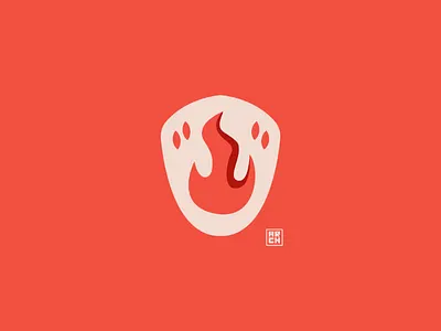 Fire Defender 🔥 adobeillustrator badge calm cool fire flat illustration logo red vector