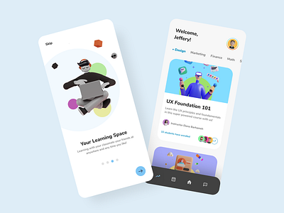 Online Learning - Educational App Concept app design course app e learning edtech education app educational learning app learning platform lesson lms mobile ui online learning online school product design ui ui ux ui design