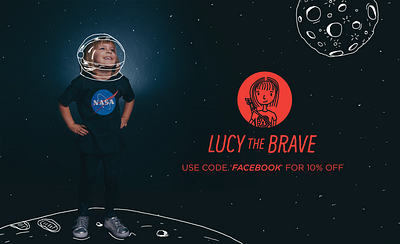 Lucy the Brave Ad design illustration kids apparel kids illustration t shirt