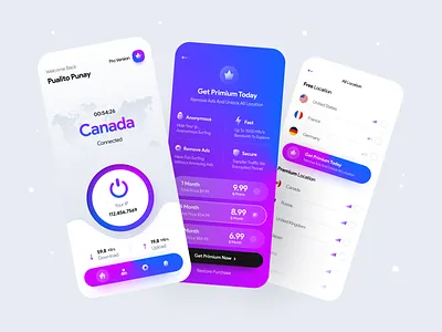 vpn app app app design app ui clean creative design ios minimal mobile mobile app mobile ui trend ui ui design ui kit ui ux design ux vpn vpn app