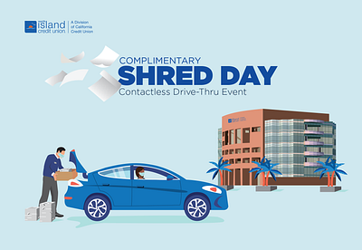 North Island Credit Union Shred Day illustration illustrator shred day