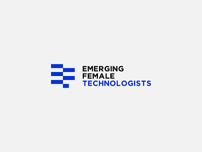 Emerging Female Technology Logo club logo creative logo e f logo minimalist logo