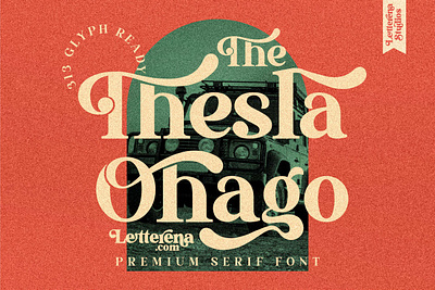 The Thesla Ohago branding design font font design fonts icon illustration lettering logo script font typography