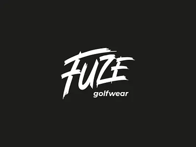 Fuze black brand brand design brand identity branding clothes design embroidery golflogo lettering letters logo logodesign logotype mark sport sports design sports logo typography vector