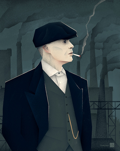 Thomas Shelby digital art digital illustration illustration peaky blinders peakyblinders portrait art thomas shelby wacom cintiq