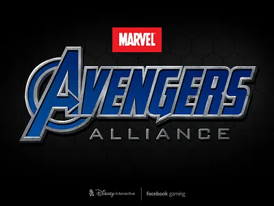 Avengers Alliance Logo art direction branding cover art creative direction design game design illustration logo typography ui design