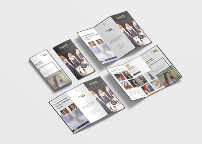 Retro Fashion Brochure Tri Fold Design Template design illustration latest psd mockup