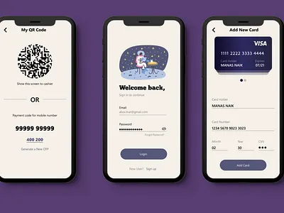 Payment App app design flat flat design illustration minimal payment payment app ui ui uidesign