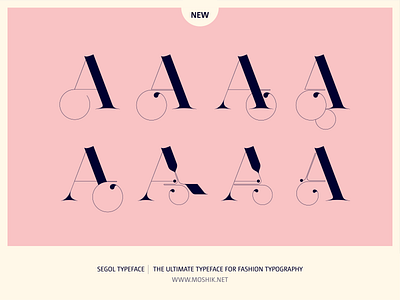 Segol Typeface Alternate A by Moshik Nadav Typography fashion font fashion illustration