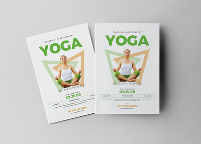 Meditation Class Flyer Design Template illustration latest psd psd mockup