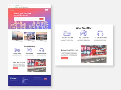 City Sightseeing Website branding design ui website
