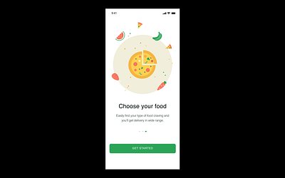 Foodly Pizza design flat illustration ui vector
