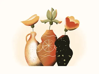 A little chat art flower illustration illustration illustrator photoshop vases vases illustration vector