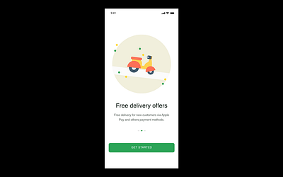 Foodly Delivery Cart design flat illustration ui vector