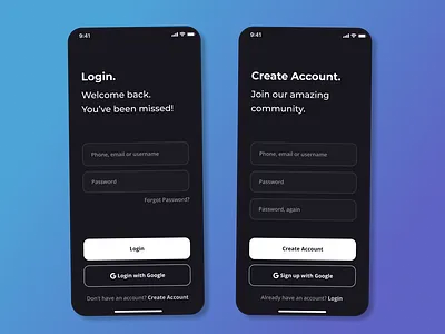 Sign Up Screen - Daily UI - Day 1 daily ui dailyui dailyuichallenge signin signup