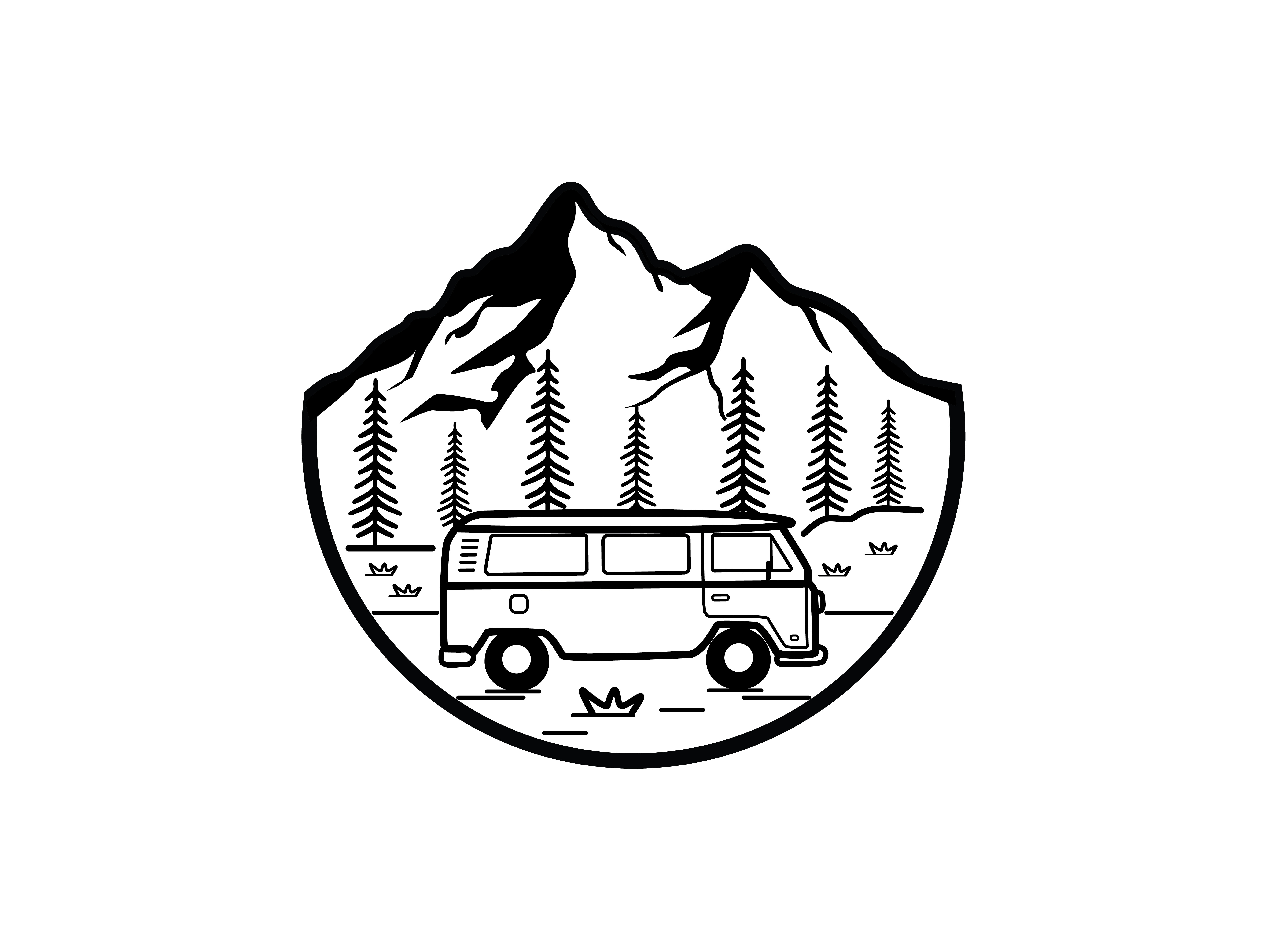 Half Circle Mountain Logo Design by Baun Studios on Dribbble
