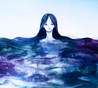 Water Spirit digital illustration paper procreate traditional art watercolor watercolor art watercolor illustration