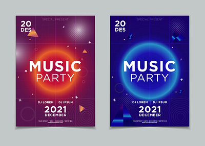 party music night poster template