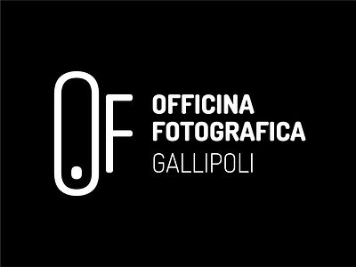 Officina Fotografica Logo black brand brand design brand identity branding color design designer graphic lettering logo logodesign logotype minimal photography type ui uiux ux vector