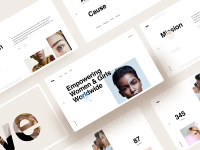 Women Foundation brand design female foundation identity landing ui ux web web design