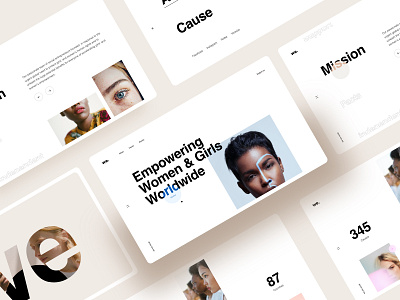 Women Foundation brand design female foundation identity landing ui ux web web design