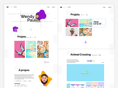 Portfolio v1 color colorful design figma figmadesign illustration minimalist portfolio simple ui vector webdesign website