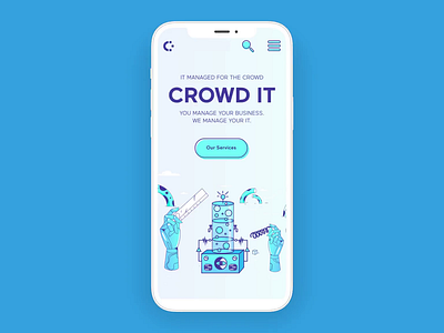 CrowdIT Mobile Web Design design drupal illustration logo real project ui user interface webdesign website