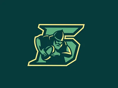 Rugby Б illustration logodesign nimartsok sportslogo