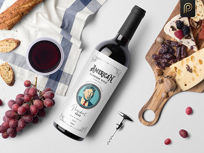 American Patriot Wine Label Design american brand design label label design package packaging packaging design packagingpro product wine label