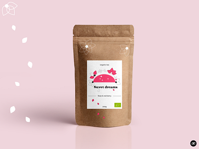 Sweet dreams | Organic tea packaging brand design brand identity branding branding design creative design digital art digital illustration figma gimp graphic design illustration minimal organic package design packaging packaging design product design tea vector