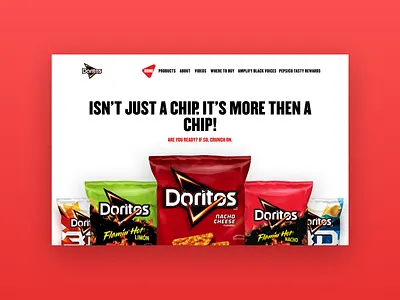 Doritos Desktop Concept Hero Section clean concept desktop design doritos food hero section site snacks ui web design