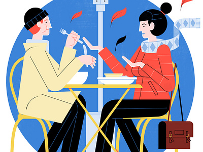 Resy - Dine Small colour design editorial illustration food illustration print