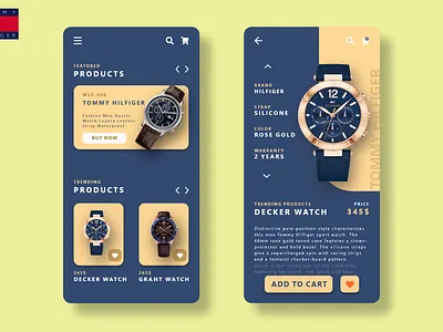 Watches mobile app adobexd app design ui