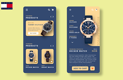 Watches mobile app adobexd app design ui