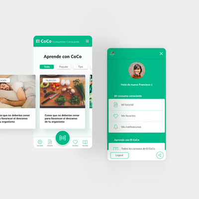 Ui for ElCoCo app app brand design graphic graphic design ui vector