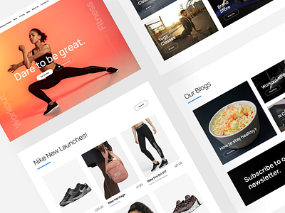 Fitbit - Fitness Website Design branding clean colors design dribbble dribbble best shot fitness landing page minimal product typography ui uidesign uiux ux uxdesign web webdesign website workout