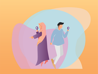 We Search each other design illustration vector