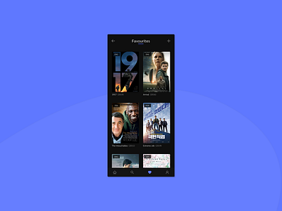 Favourites #044 app app design daily 100 challenge dailyui dailyuichallenge design favorite favorites favourite mobile app design movie movie app movies ui