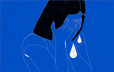 i'm black and blue cry emotions illustration tears woman