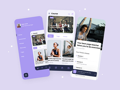 Fitness course app app blog design colorful design dribbble invitation illustration logo typography ui ux 视觉艺术