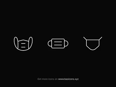 Mask Icons on www.basicons.xyz face mask icon icon set iconography icons icons design illustration product design vector