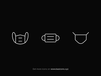 Mask Icons on www.basicons.xyz face mask icon icon set iconography icons icons design illustration product design vector